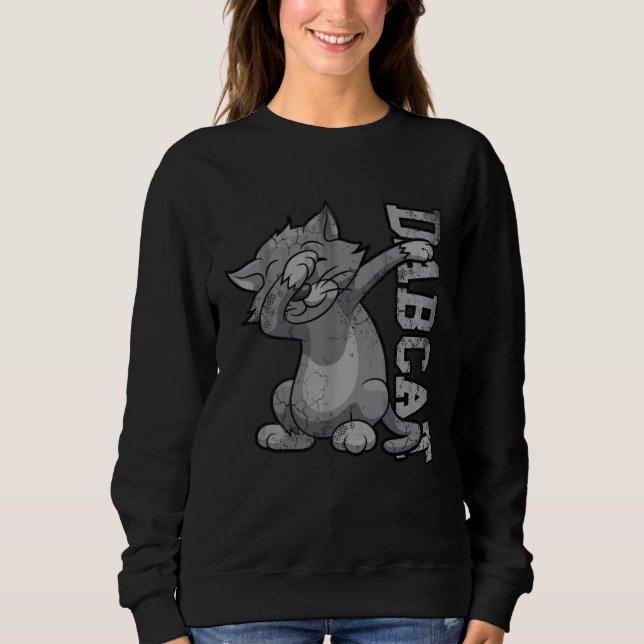 Dabbing Dab Cat Kitten Sweatshirt (Front)