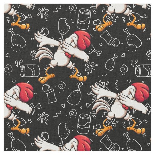 dabbing dab chicken fabric