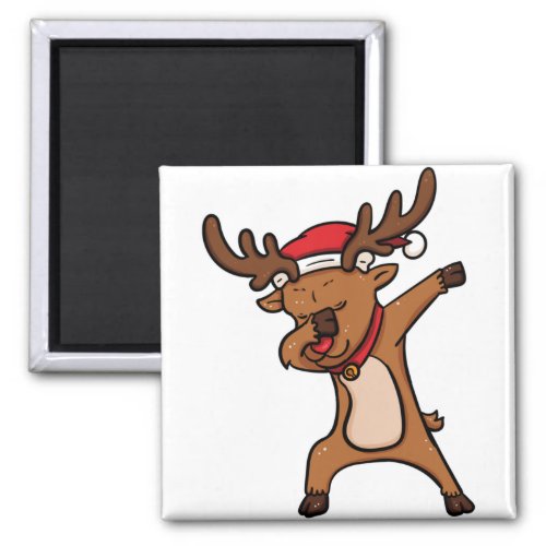 Dabbing dab reindeer deer rudolph christmas santa magnet