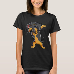 Dabbing Dachshund Dog Boys Kids Dab Dance T-Shirt