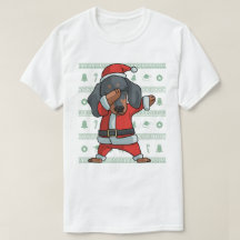 Dabbing dachshund dog T-Shirt Christmas Dab Dance