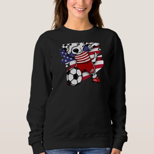 Dabbing Dalmatian America Soccer Fans Jersey Usa F Sweatshirt