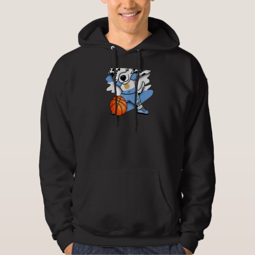 Dabbing Dalmatian Argentina Basketball  Jersey Bba Hoodie