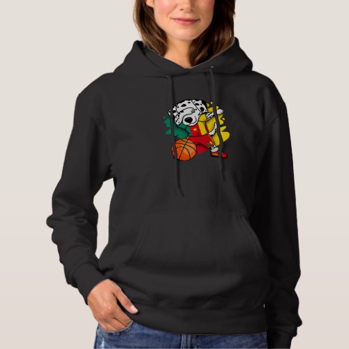 Dabbing Dalmatian Dog Cameroon Basketball Fans Jer Hoodie