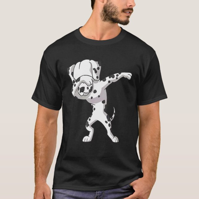Dabbing Dalmatian Dog Dab Dance T-Shirt (Front)