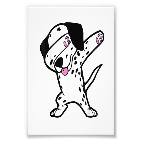 Dabbing Dalmatian Funny Dalmation Dog Dab Dance Photo Print