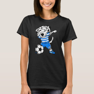 Dabbing Dalmatian Greece Soccer Fans Jersey Greek T-Shirt