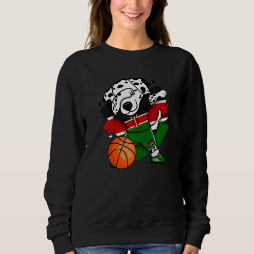 Dabbing Dalmatian Kenya Basketball Fans Jersey Ken Sweatshirt