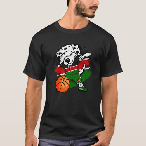 Dabbing Dalmatian Kenya Basketball Fans Jersey Ken T_Shirt