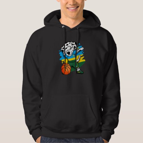 Dabbing Dalmatian Rwanda Basketball Fans Jersey Bb Hoodie