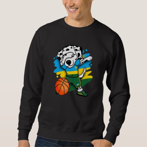 Dabbing Dalmatian Rwanda Basketball Fans Jersey Bb Sweatshirt