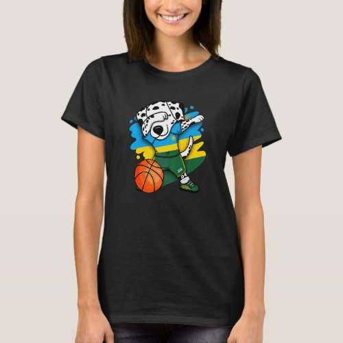 Dabbing Dalmatian Rwanda Basketball Fans Jersey Bb T_Shirt