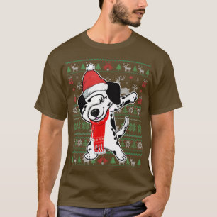 Dabbing Dalmatian Ugly Christmas Sweater Funny Par