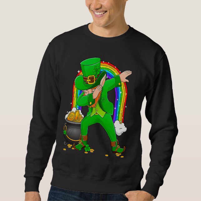 Dabbing Dance Irish Shamrock St Patricks Day   1 Sweatshirt (Front)