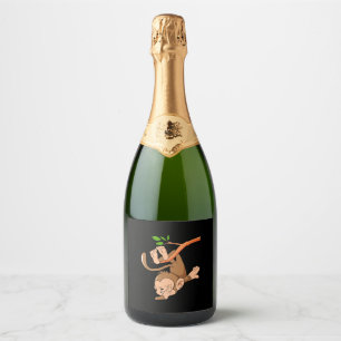 Dabbing Dance Monkey Sparkling Wine Label