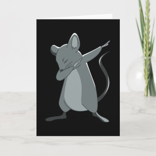 Dabbing dance rat card