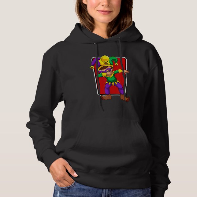 Dabbing Dancing Tradition Boy Mardi Gras Culture D Hoodie (Front)