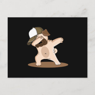 Dabbing Dog Dogs Love Funny Cool Kids Gift Idea Postcard