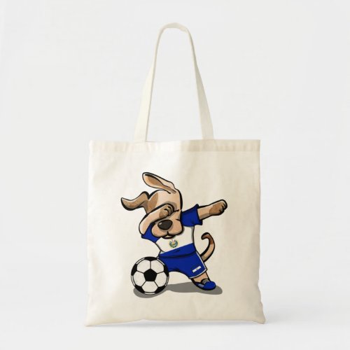Dabbing Dog El Salvador Soccer Fans Jersey Footbal Tote Bag