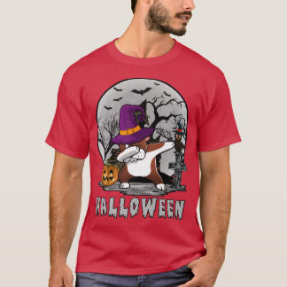 Dabbing Dog Halloween Boston Terrier Dog Dab Hat W T-Shirt