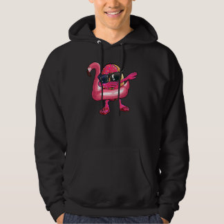 Dabbing Donut Flamingo Float Summer Tropical Hoodie