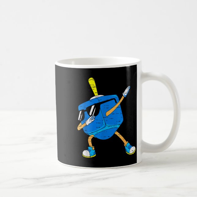 Dabbing Dreidel Hanukkah Dancing Chanukah Toddler  Coffee Mug (Right)