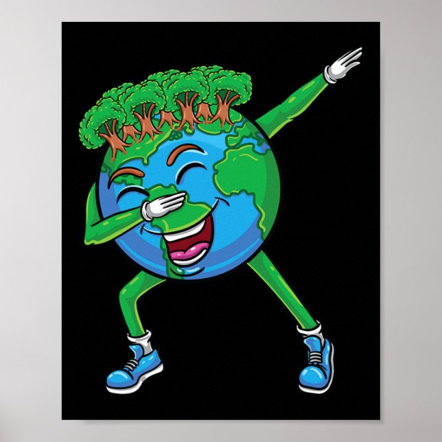 Dabbing Earth For Earth Day Kids  Poster (Front)