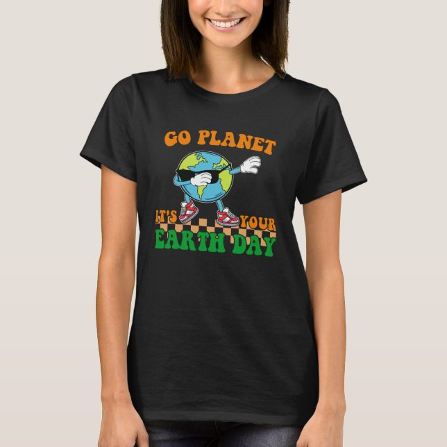 Dabbing Earth  Mens Kids Boys Girls Earth Day Ever T-Shirt (Front)
