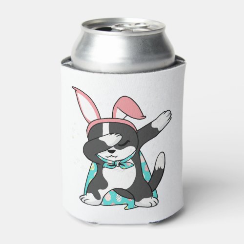 Dabbing Easter Bunny Costume Cat Feline Animal Can Cooler