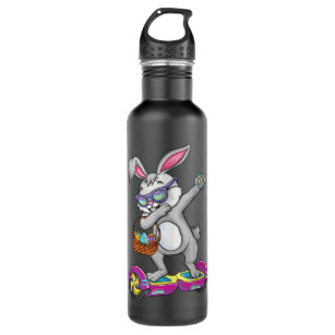 Dabbing Easter Bunny Electric Self Balancing Hover Stainless Steel Water Bottle