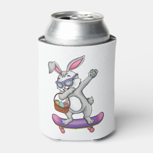 Dabbing Easter Bunny Skating Skater Kids Can Cooler