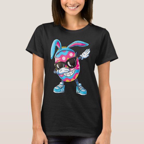 Dabbing Easter Egg  Boys Kids Girls Hunter Bunny E T_Shirt