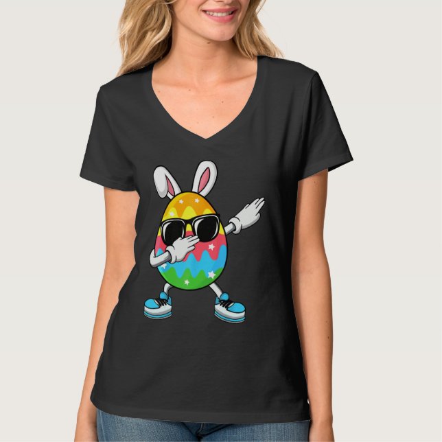 Dabbing Easter Egg for Boys Girls Kids Happy Easte T-Shirt (Front)