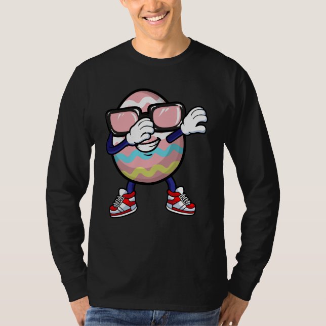 Dabbing Easter Egg Sunglasses Boys Kids Girls Hunt T-Shirt (Front)