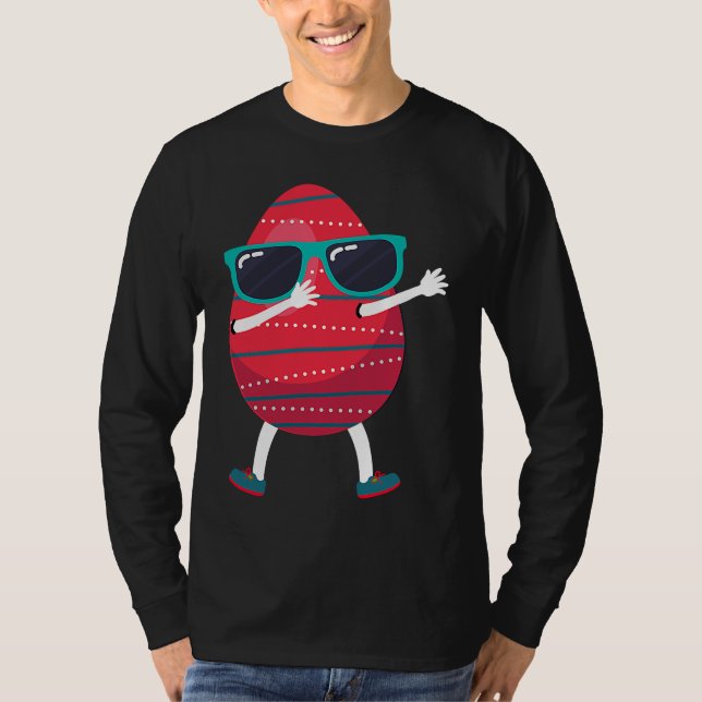 Dabbing Easter Egg Sunglasses Easter Sunday Day  K T-Shirt (Front)