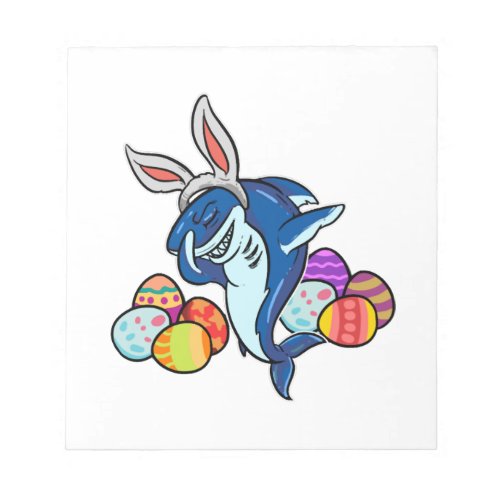 Dabbing Easter Shark With Bunny Ears Notepad