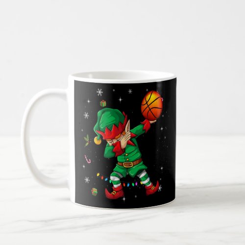 Dabbing Elf Basketball  for Boys Girls Christmas T Coffee Mug