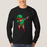 Dabbing Elf Costume Christmas Squad Men Boy Kids X T-Shirt
