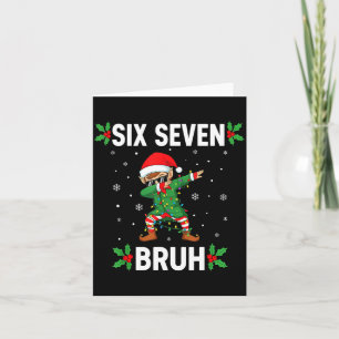 Dabbing Elf Six Seven Bruh Christmas 67 Meme Xmas Card