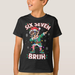 Dabbing Elf Six Seven Bruh Christmas 67 Meme Xmas  T-Shirt