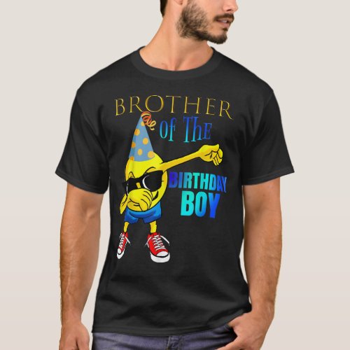 Dabbing Emoji BROTHER of Birthday Boy Party Outfit T_Shirt