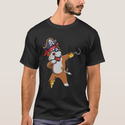 Dabbing English Bulldog Pitbull Halloween Pit Bull T_Shirt