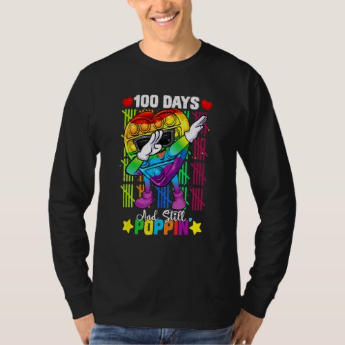 Dabbing Fidget Toy 100 Days Of School Still Poppin T_Shirt