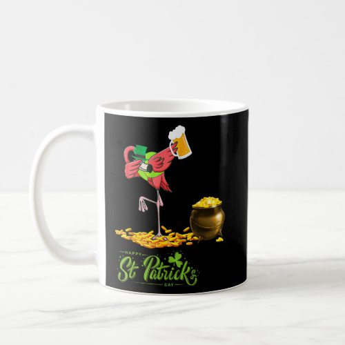 Dabbing Flamingo Drink Beer St Patricks Day Irish Coffee Mug