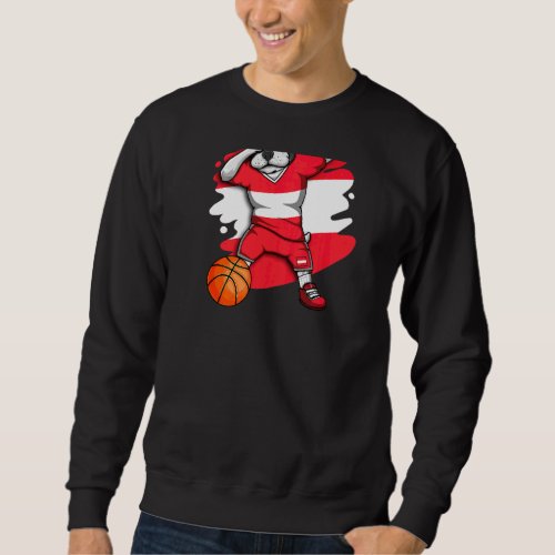 Dabbing French Bulldog Austria Basketball Fan Jers Sweatshirt