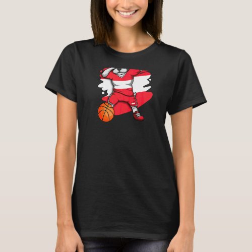 Dabbing French Bulldog Austria Basketball Fan Jers T_Shirt