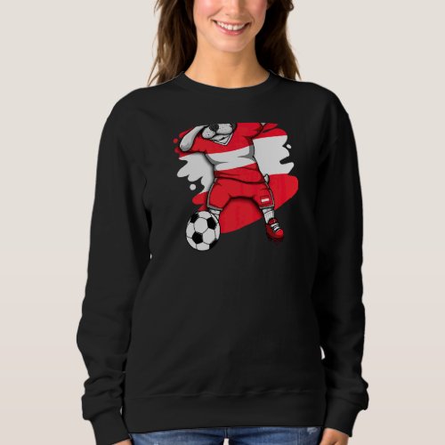 Dabbing French Bulldog Austria Soccer Fans Jersey  Sweatshirt