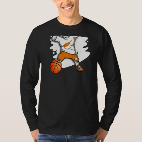 Dabbing French Bulldog Cyprus Basketball Fan Jerse T_Shirt