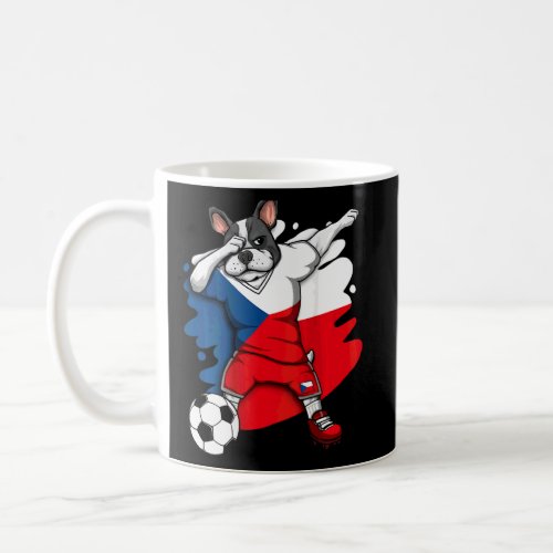 Dabbing French Bulldog Czech Republic Soccer Fans  Coffee Mug