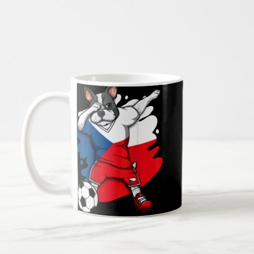 Dabbing French Bulldog Czech Republic Soccer Fans  Coffee Mug